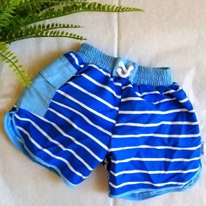 Baby swim trunk, multi-blue, size 12 mo